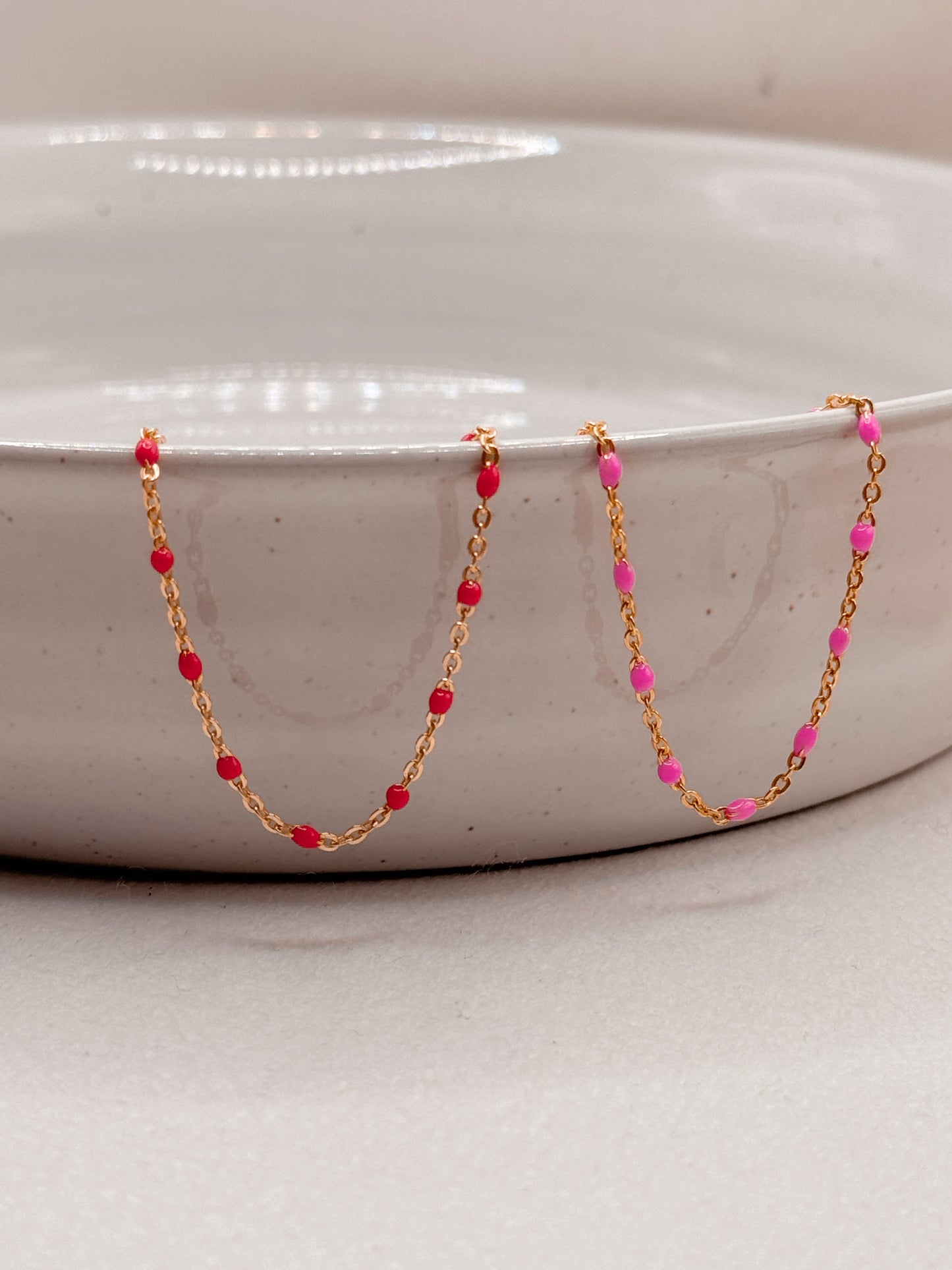 Valentine's Enamel Bracelet & Necklace