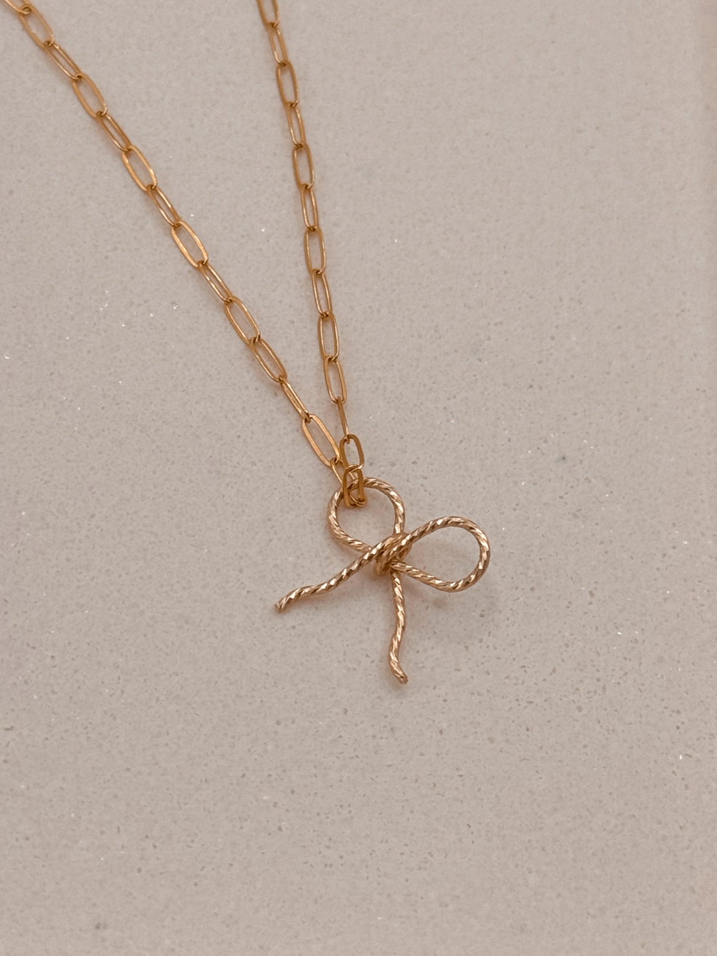 Wire Bow Necklace