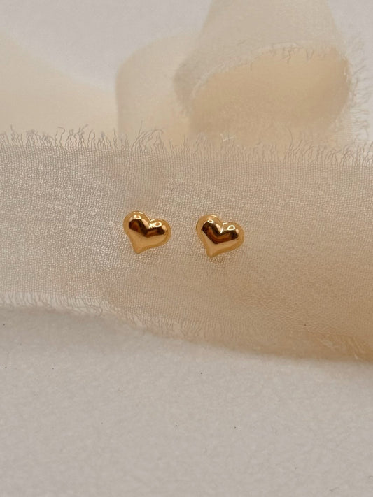 Puff Heart Studs