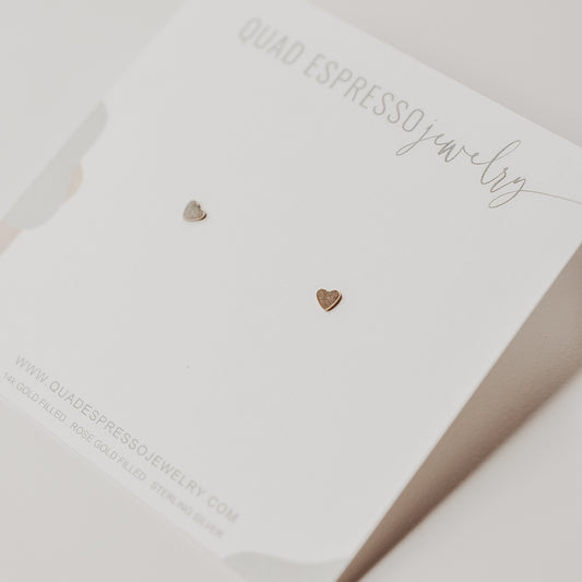 Tiny Heart Studs